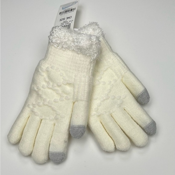 Jenni Accessories - 𝅺jenni beautiful EZ Tap thick ivory gloves. NWT